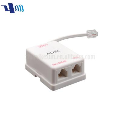 China Telecom RJ11 ADSL Splitter 1 Into 2 for sale