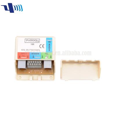 China Filtro VDSL Telecommunication RJ11 Splitter with a Telephone and Modem for sale