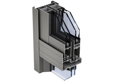 China Powder Coated Aluminium Window Profiles Black Color ISO Certification for sale