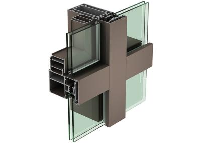 China Curtain Wall Aluminium Profiles Powder Coating Aluminum Extrusion Framing for sale