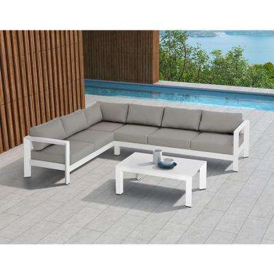 Cina Aluminum Patio Furniture Outdoor Sofa Set Garden Modern Corner L Shape For Villia in vendita