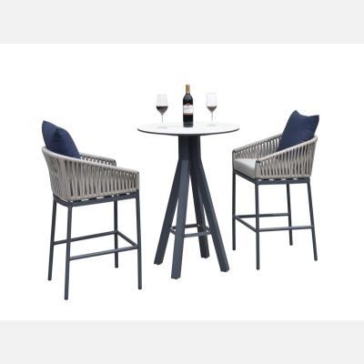 China New Design Restaurant Bar Stools Set Modern Metal High Table Chair Commercial Furniture Te koop