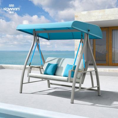 Chine 2-seat deluxe outdoor garden swing chair hanging chair patio swing chair with canopy à vendre