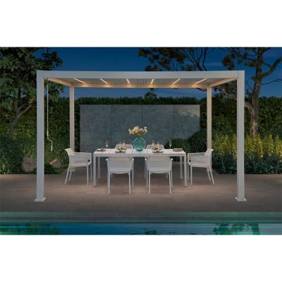 China Waterproof Fabric Louvered Pergola Kits For Restaurants, Department Stores, Hotels for sale