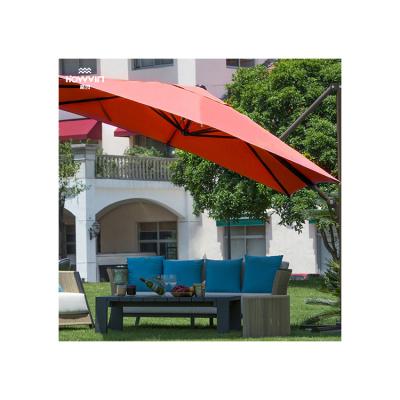 China 2.7m Bistro Balcony Garden Patio Parasol Sun Shade Steel Half-Round Umbrella for sale