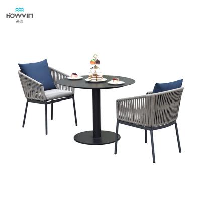 China howvin new design outdoor furniture all weather hotel outdoor swimming pool yacht rattan leisure chair garden patio rope chair for sale