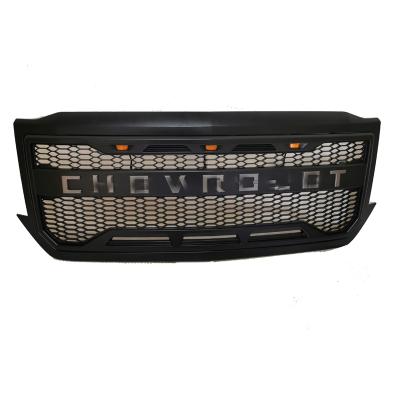 China Plastic Matte Black Grill For Chevrolet Silverado 1500 2016-2018 With LED Amber Lights for sale