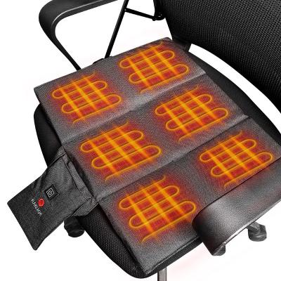 China Cushión de asiento calefactor impermeable recargable USB 5V almohadillas de asiento calefactor de automóvil portátil con 3 ajustes de temperatura en venta