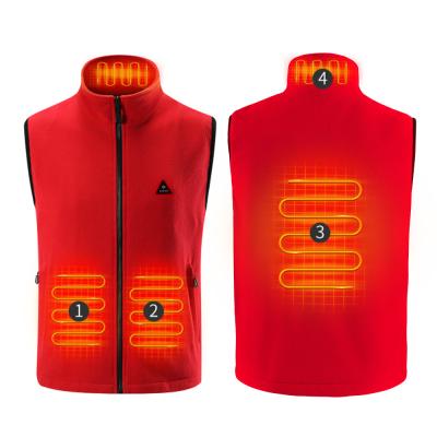 Chine Gilet thermique électrique passionné extérieur de chauffage rechargeable rouge d'hiver de Gilet à vendre