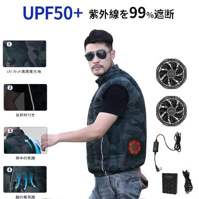 China Air Conditioned Clothes Summer Sunscreen Air Conditioning Clothing Cooling Vest with Fan UV proof Jacket for sale