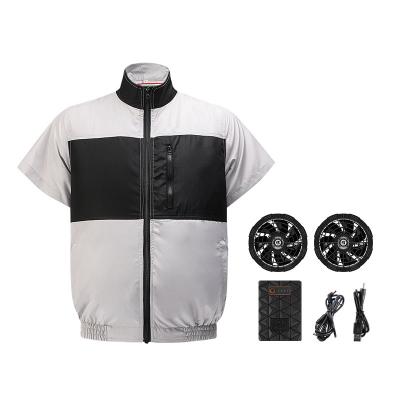 Cina Gray Black Cooling Fan Vest leggero S/M/L/XL/XXL/XXXL Optinal con la batteria 6700mAh in vendita