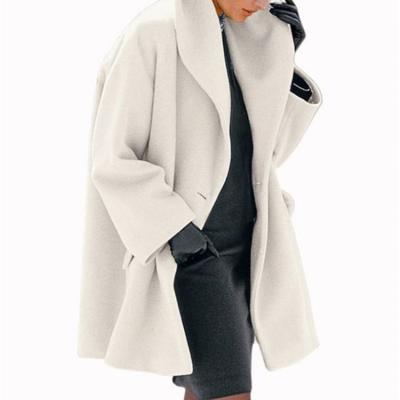 China Anti-wrinkle Keep Warm Swap Fabric Shawl Woolen Collar Plus Size Women's Coat For Ladies for sale