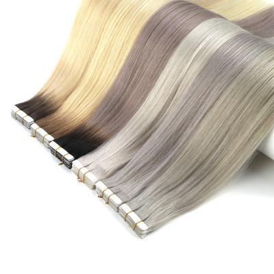 China K.SWIGS Silky Straight Remy Hair 100% Blonde Tape In Hair Extension Seamless Silky Double Skin Tape Invisible Hair Extension for sale