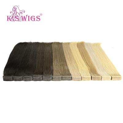 China K.SWIGS Silky Straight Luxury Straight Wave Tape In Human Hair Light Color Tape In Hair Double Drown Remy Tape Hair Extensions for sale