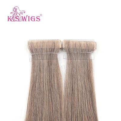 China PU Peel Handtie Band In Hair K.S WIGS 24 Inch Russian Skin Tape Weft Hair Extens Tape In Hair Hand Tie Band Hair for sale