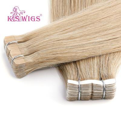 China Silky Straight Wave K.S WIGS Wavy Natur Hair Extens Tape 16 Inch Tape Hair Extensions On Hair Tape Adhesive for sale