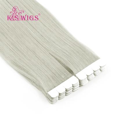 China WIGS silky straight wave K.S 16 inch hair band in European hair Russian double sided hair pulled tape for sale