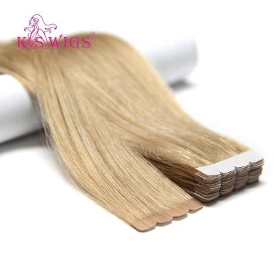 China Hot Sale Cuticle 100% Natural Hair Extensions 100% Remy Human Hair 12inch Mini Tape Hair Russian Invisible Double Drawn Mini Tape Ins Hair Extensions for sale