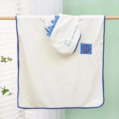 China Breathable Children's Velvet Hat Bath Towel Baby Cape Men And Women Coral Children Can Use Easy-absorbent Bathrobe For Bathing for sale