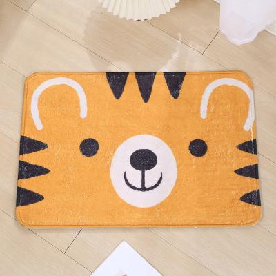 China Cute Printing Floor Mat Stain Resistant Cartoon Non-slip Mat Thickened Bathroom Bath Water Absorption Household Floor Mat for sale