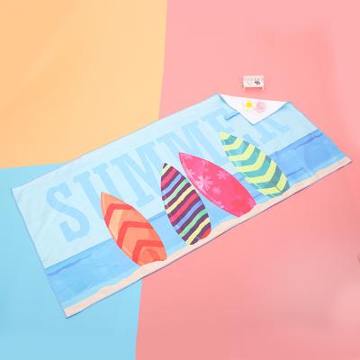 China Printing Disposable Adult Double Sided Thermal Beach Microfiber Towel Microfiber Velor Quick-Drying Absorbent Towel for sale