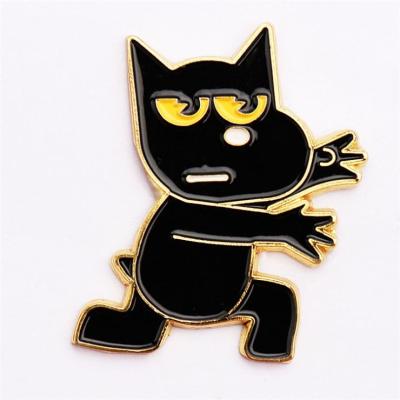 China Chinese Custom Europe Badge Pin Manufacturer Cat Animation Metal Soft Hard Enamel Lapel for sale