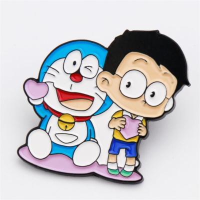 China Europe Anime Party Doraemon Symbol Custom Badge Soft Enamel Lapel Pin / Custom Metal Lapel Pin for sale