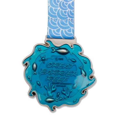 China Custom 3D OEM Enamel Medal Europe Metal Marathon Soft Running Sport Zinc Alloy Race Medal for sale