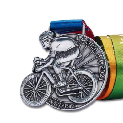 China Europe 3D Gold Zinc Alloy Metal Custom Design Your Own Medal Sport Marathon Riding Cycling Running Medals for sale