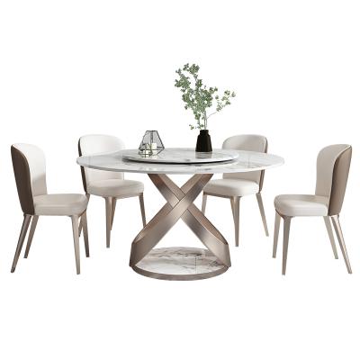 China Other Restaurant Table And Chair Set Restaurant Dining Light Luxury SLATE Table Round Table for sale