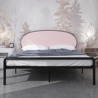 China (Size)Adjustable European Minimalist Ironwork Double Bed Frame For Modern Metal Queen Bed Adult Frame Children Bed for sale