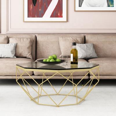 China The other fashion Nordic simple elegant black creative animal bronze image personality living room tianyi glass light coffee table for sale