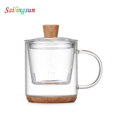 China Sustainable premium high quality handmade thermo infusion tea grade pyrex glass cup for sale