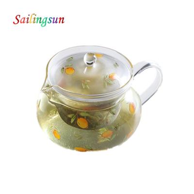 China Sustainable Classic Office Easily Utilize Handmade Thermo Cooking Glass Tea Filter Jar for sale