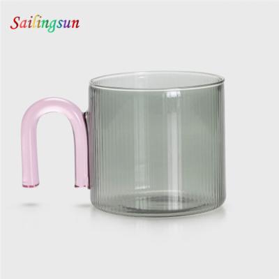 China Novelty Safe Decoration Food Grade Design Colorful Pyrex Cooking Therm O Coffee Glass Tea Mug for sale