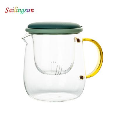 China Colorful Unique Sustainable Durable Mini Easy Use Cooking Glass Tea Infusion Pot for sale