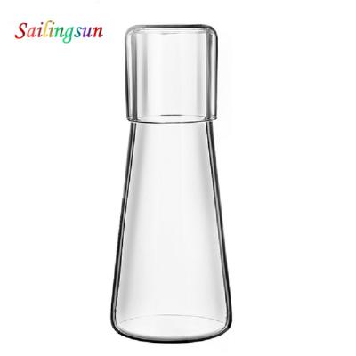 China Viable Brief European Style Cup Lid Pyrex Borosilicate Glass Coffee Carafe for sale