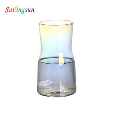 China Safe food grade premium high clear grade class colorful handcraft pyrex glass vase for sale