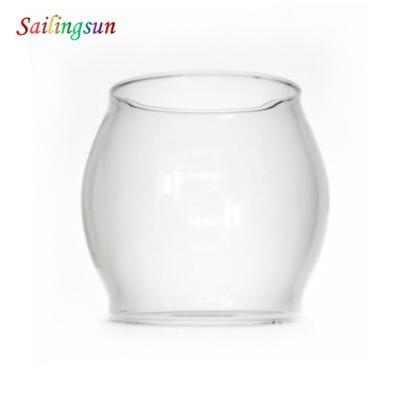 China Safe classic high clear thermo clear design food grade pyrex proof glass table candle lamp for sale