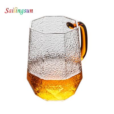 China Custom Fancy Safe Decoration Food Grade Thermo Proof Juice Glass Hot Coffee Mug for sale