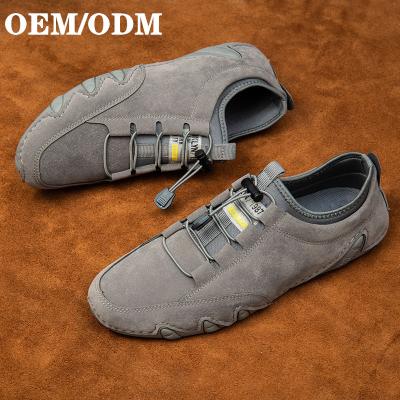 China Fashion Trend New Versatile Casual Leather Shoes Korean Version Trend Breathable and Non slip Bean Shoes for sale