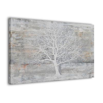 China Hand Painted Environmental Materials Modern Family Tree Canvas Print With Embellishment Wall Art Painting Pictures For Living Room Decoration for sale