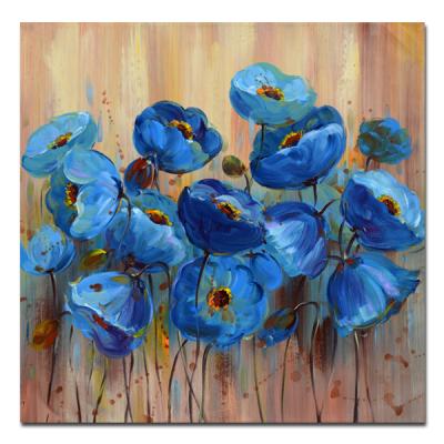 China Handmade Colorful Indonesian Abstract Flower Canvas Art Painting for sale