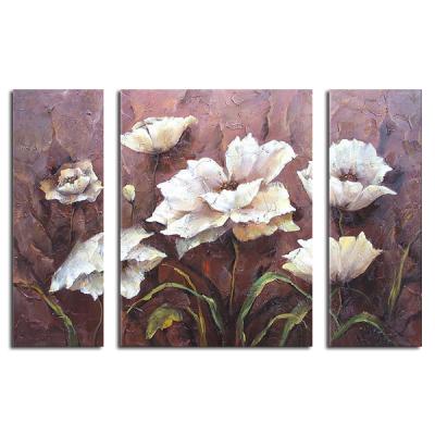 China Modern Handmade Canvas Tulip Flower Oil Painting On Interior Design for sale