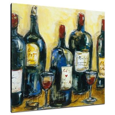 China Impressional Modern Still Life Battle Beer Glass Oil Painting for sale