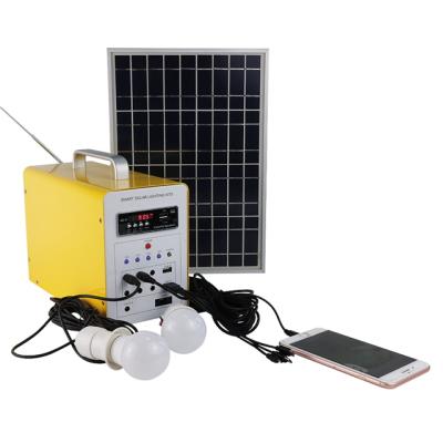 China Home Solar Igniting Solar Power System With Radio / MP3 12v Solar Panel Power System Home for sale