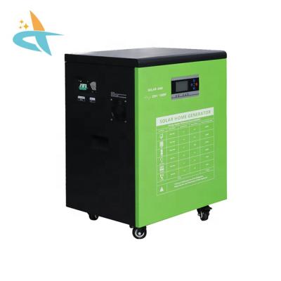 China Factory Direct Selling High Quality Customized SPS-1000 Off Grid Home Portable Solar Power System Output 1000W 12V 120AH Gate for sale