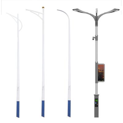 China Q235 Square Lightweight Steel Solar Poles Post Lights For Outdoor Lighting for sale