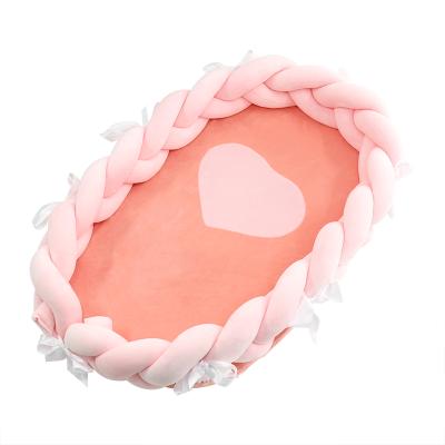 China Hot Selling Baby Crib Bassinet Cuddle Nest Anti-pilling Baby Nest Knot Braided Sleep Lounger for sale