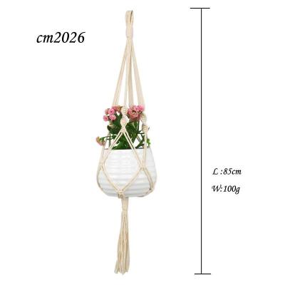 China 100% Handmade Plant Hanger Macrame Plants Pot Hanger Indoor Outdoor Hanging Racks For Home Decor GE2003 Dropshipping for sale